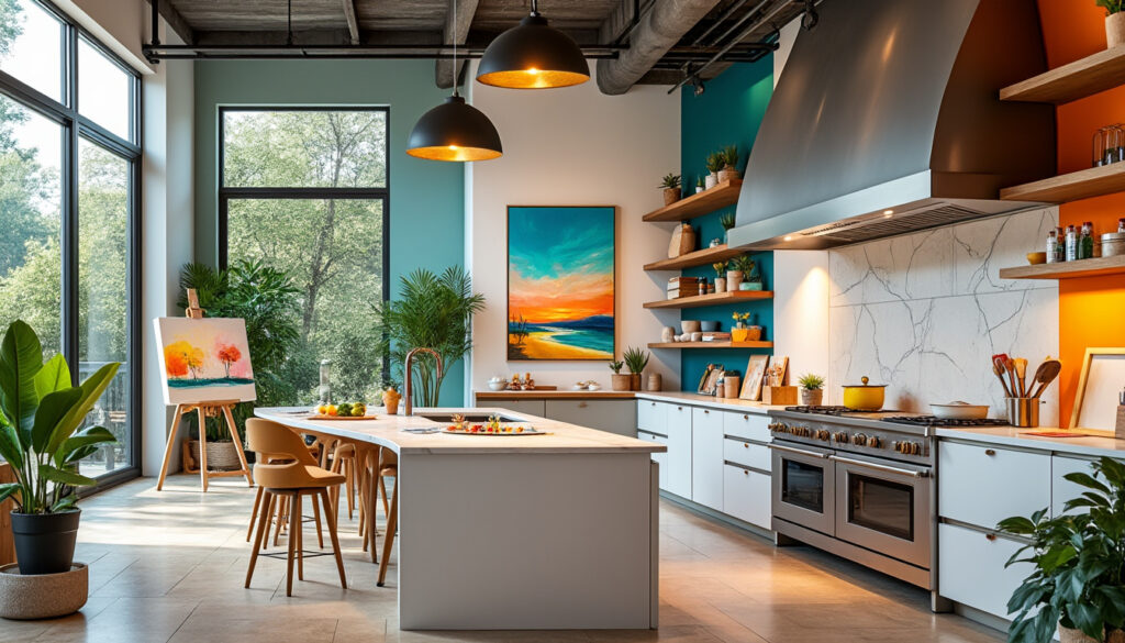 Comment combiner cuisine et peinture pour créer un espace inspirant