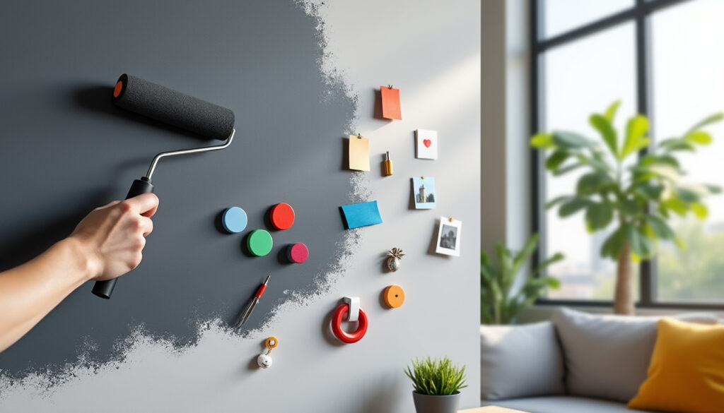 Peinture magnétique : comment transformer vos murs en surface aimantée facile